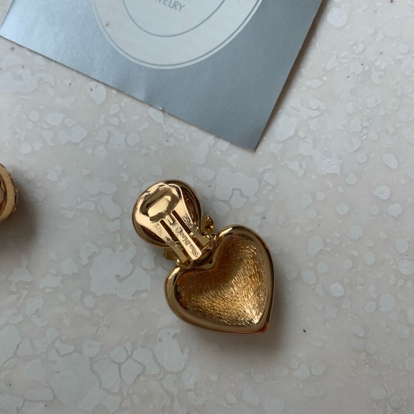 Vintage Christian Dior Rare Crystal Pave Signed 💕clip earrings - Picture 6 of 8